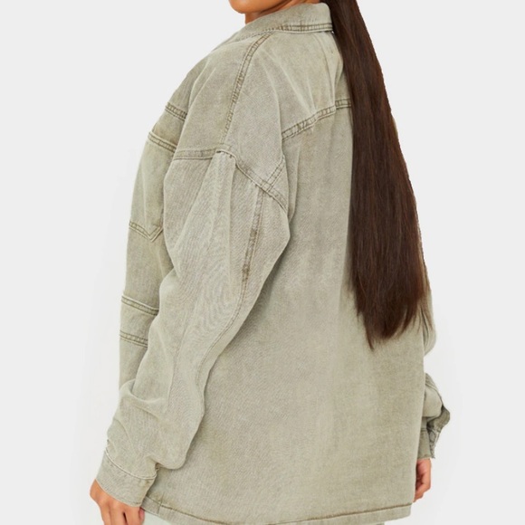 Khaki Denim Jacket - Picture 3 of 4